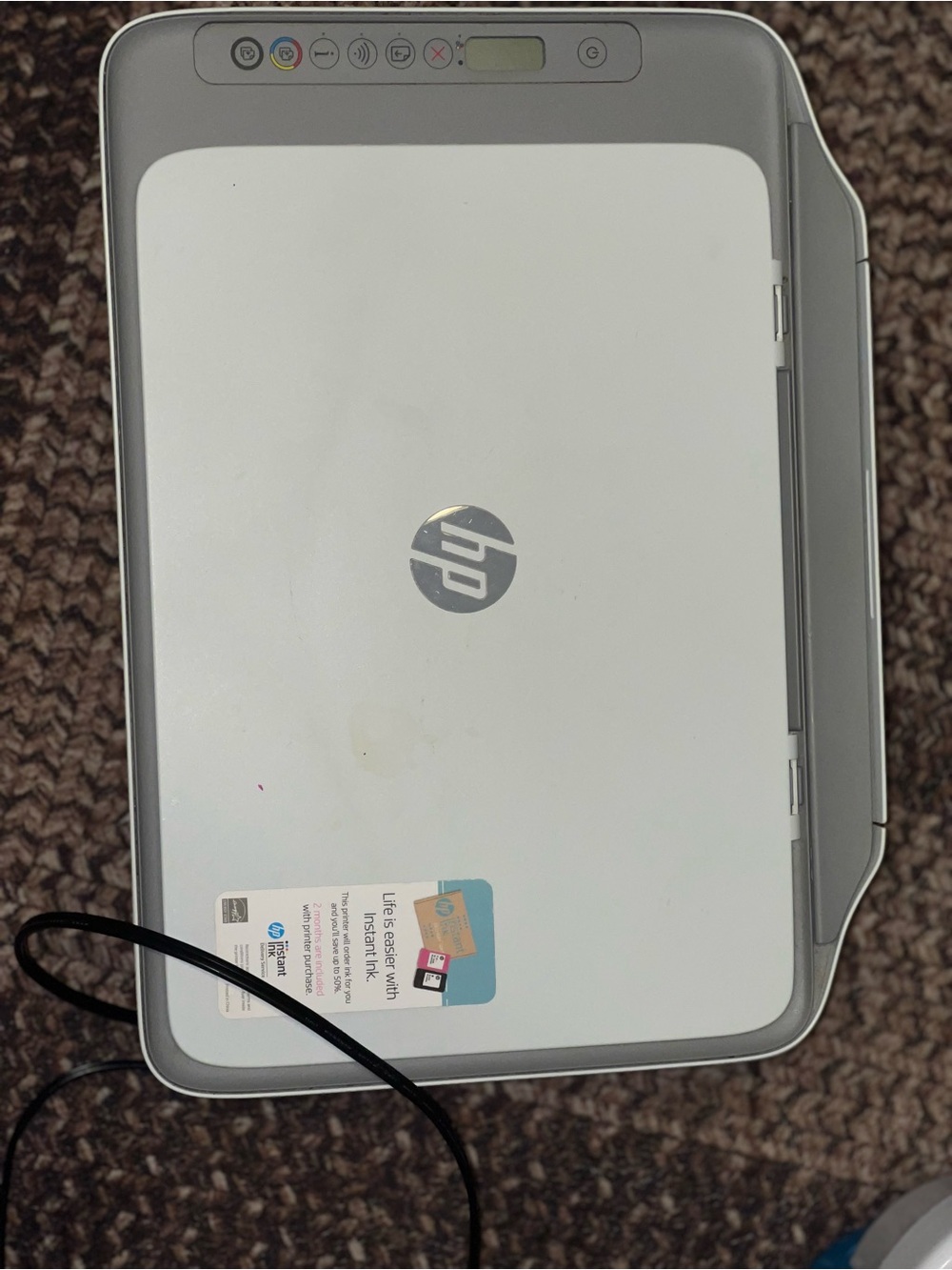 HP DESKJET 2755 White and Silver instant ink printer